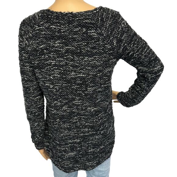 2/$15 Jessica Simpson Wool Blend Kitten Sweater Black Gray Metallic Size XS - Picture 5 of 13